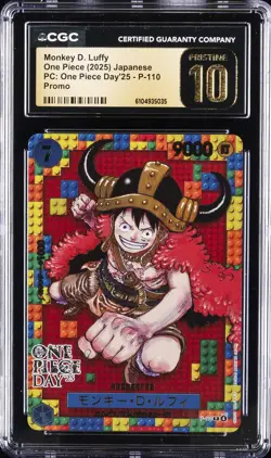2025 ONE PIECE JPN PC: ONE PIECE DAY '25 - PROMO MONKEY D LUFFY CGC 10 PERFECT - Image 1
