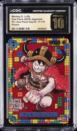 2025 ONE PIECE JPN PC: ONE PIECE DAY '25 - PROMO MONKEY D LUFFY CGC 10 PERFECT - Image 1