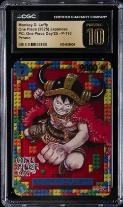 2025 JPN ONE PIECE PC: ONE PIECE DAY'25 - PROMO MONKEY D. LUFFY CGC 10 PERFECT - Image 1