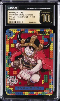2025 ONE PIECE JPN PC: ONE PIECE DAY '25 - PROMO MONKEY D LUFFY CGC 10 PERFECT - Image 1