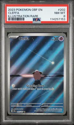 2023 POKEMON OBF EN-OBSIDIAN FLAMES #202 CLEFFA ILLUSTRATION RARE PSA 10 - Image 1