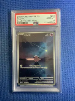 2023 POKEMON OBF EN-OBSIDIAN FLAMES ILLUSTRATION RARE #202 CLEFFA PSA 10 - Image 1