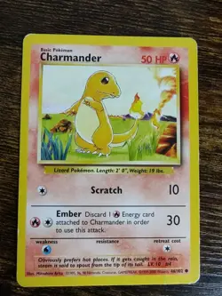 Pokemon Charmander 46/102 Base Set UK Print 1999-2000 - Image 1