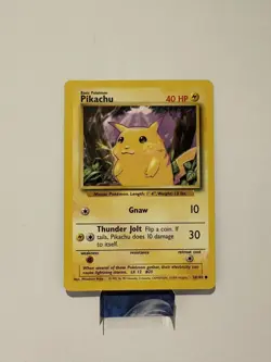 Pokemon TCG Pikachu Base Set 58/102 Regular 1999-2000 Wizards Base Set LP - Image 1