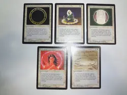 MTG MAGIC THE GATHERING CARD BETA WHITE CIRCLE OF PROTECTION ALL RED BLUE BLACK - Image 1