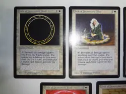 MTG MAGIC THE GATHERING CARD BETA WHITE CIRCLE OF PROTECTION ALL RED BLUE BLACK - Image 2