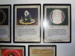 MTG MAGIC THE GATHERING CARD BETA WHITE CIRCLE OF PROTECTION ALL RED BLUE BLACK - Image 3