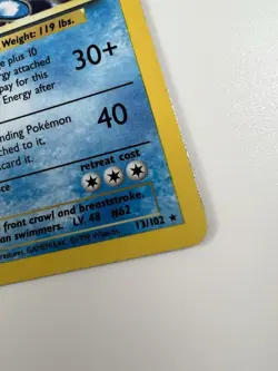Pokemon TCG Poliwrath 13/102 Base Set Holo Rare WOTC Vintage 1999 - Image 3