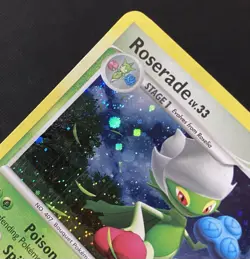 Roserade 13/130 Diamond and Pearl Holo *Swirl* Pokemon Card - Image 3