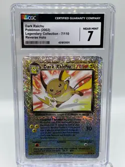 Dark Raichu 7/110 Legendary Collection Reverse Holo Rare Pokemon Card CGC 7 NM - Image 1