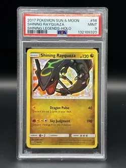 Pokemon Shining Legends Shining Rayquaza Holo Rare Card PSA 9 56/73 - Image 1