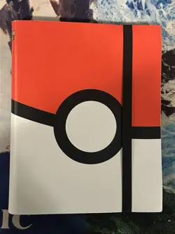 Ultra Pro Pokemon TCG 9 Pocket Pokeball Red & White Binder Holds 360 Cards -Used - Image 1