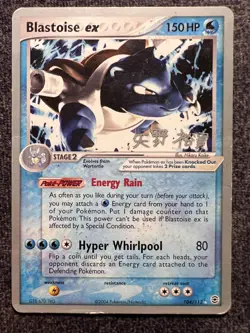 Blastoise ex 104/112 Ultra Rare Non-Holo World Championships Pokemon Card MP - Image 1