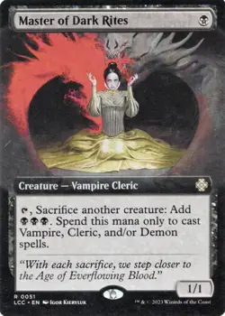 Master of Dark Rites Extended Art 51 VLP/NM Lost Caverns of Ixalan LCC Magic MTG - Image 1