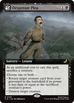 1 x Desperate Plea - Foil - Extended Art - Avatar: The Last Airbender: Eternal-L - Image 1