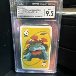 Pokemon Playing Cards (2019) Pocket Uno Venusaur 6 Yellow - Image 1