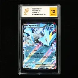 TQG 10 GEM MINT 2025 Pokemon ENG Kyurem ex 028/086 RR - Image 2
