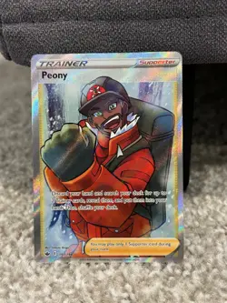 Pokemon TCG Peony Full Art Trainer Ultra Rare Card Chilling Reign 197/198 - Image 1