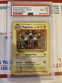 Pokemon TCG Magneton XY Evolutions 38/108 Holo Holo Rare PSA 8 - Image 1