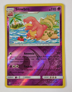 Slowbro 49/145 Reverse Holo Guardians Rising Pokemon Card LP - Image 1