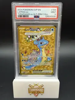 2024 POKEMON SVP EN LAPRAS Ex TERAPAGOS Ex ULT-PRM COLL. PSA 9 MINT - Image 1
