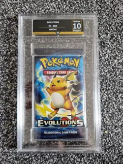 Pokemon XY Evolutions Booster Pack - Raichu Art - Graded 10 - Image 1