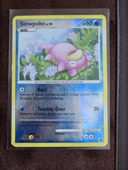 Pokemon TCG Slowpoke 82/106 Great Encounters Reverse Holo Common - Played - Image 1