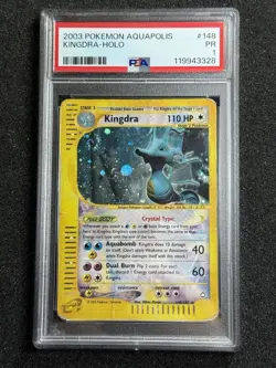 PSA 1 2003 Aquapolis Kingdra Holo Foil 148/147 E-Reader Series Crystal Pokemon - Image 1
