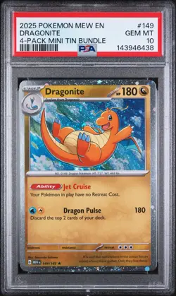 Dragonite Pokemon 151 Cosmos Holo Sam's Club Exclusive 149/165 PSA 10 GEM POP 3 - Image 1