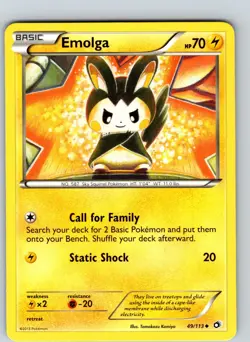 Emolga 49/113 2013 BW Legendary Treasures Regular Uncommon - Image 1
