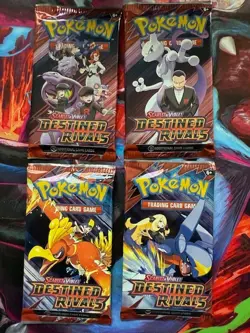Pokemon TCG Destined Rivals 4 Booster Pack- Unopened Sealed - Image 1