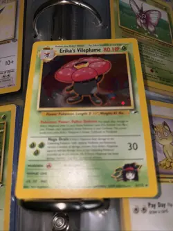 Pokemon TCG Erika's Vileplume Unlimited Holo Rare Gym Heroes 5/132 - Image 1