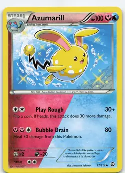 Azumarill 77/114 Uncommon Normal XY - Steam Siege LP Pokemon - Image 1