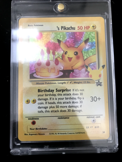 Birthday Pikachu 25th anniversary Holo 24 Celebrations Pokemon 2021 MINT - Image 1