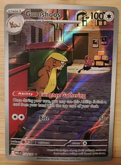 Gumshoos 153/132 Me01: Mega Evolution Holo Pokemon TCG Illustration Rare - Image 1