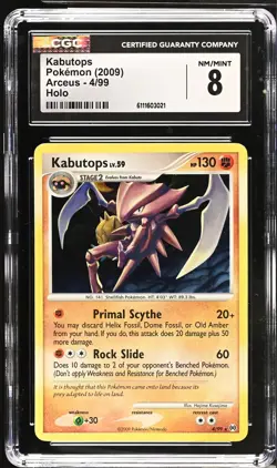 Kabutops 4/99 Holo Arceus Pokemon CGC 8 Nm/mint - Image 1