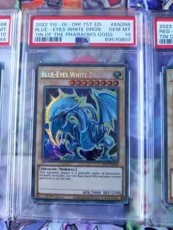 PSA 10 Set Yugioh Blue-Eyes + Red-Eyes Dragon + Dark Magician Girl MP22-EN266 - Image 5