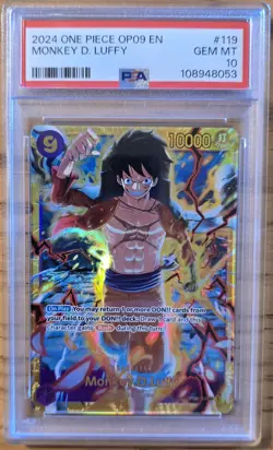 2024 One Piece Op09-Emperors In The New World 119 Monkey D. Luffy PSA 10 - Image 1