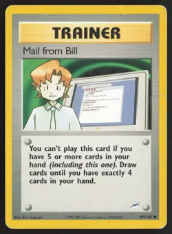 Pokemon TCG | Mail from Bill 105/105 | Common | Neo Destiny | Moderately Played - Image 2