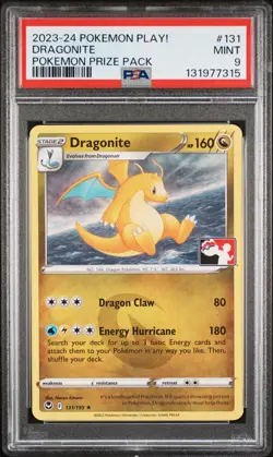 2023-2024 POKEMON PLAY! POKEMON PRIZE PACK #131 DRAGONITE PSA 9 - Image 1