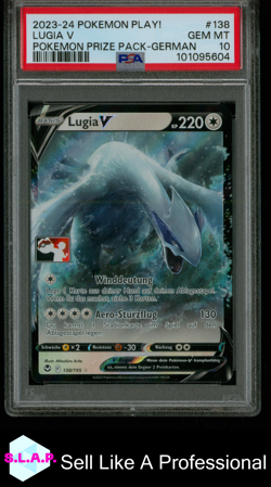 LUGIA V POKEMON PRIZE PACK-GER POKEMON PLAY! POKEMON 2023-2024 138 PSA 10 - Image 1