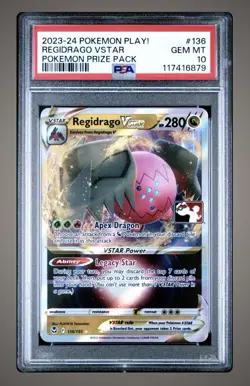 Regidrago Vstar 2023-2024 Pokemon Stamped Play Prize Pack #136 PSA 10 Gem - Image 1