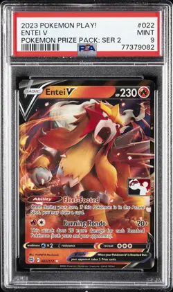 2023-2024 POKEMON PLAY! POKEMON PRIZE PACK #022 ENTEI V PSA 9 - Image 1