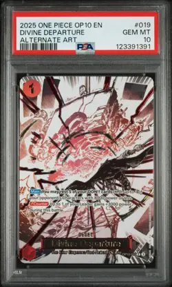2025 One Piece OP10-019 Divine Departure Alt Art Rare Royal Blood PSA 10 - Image 1