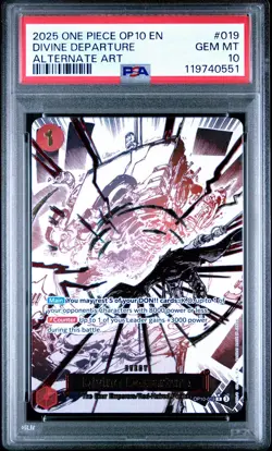 2025 One Piece OP10-019 Divine Departure Alt Art Rare Royal Blood PSA 10 - Image 1