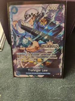 One Piece TCG Trafalgar Law Op07-047 TEXTURED REGIONAL PACK RARE - Image 1