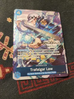 One Piece TCG Trafalgar Law Op07-047 TEXTURED REGIONAL PACK RARE - Image 2
