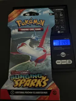 VERY HEAVY - 31.49g - Pokemon Surging Sparks Sleeved Booster Pack - SEALED! - Image 1