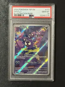 PSA 10 GASTLY #177 POKEMON TEF EN-TEMPORAL FORCES ILLUSTRATION ART RARE 2024💎 - Image 1
