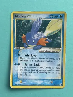Pokemon Mudkip Gold Star EX Team Rocket Returns Holo Rare #107 - Image 1
